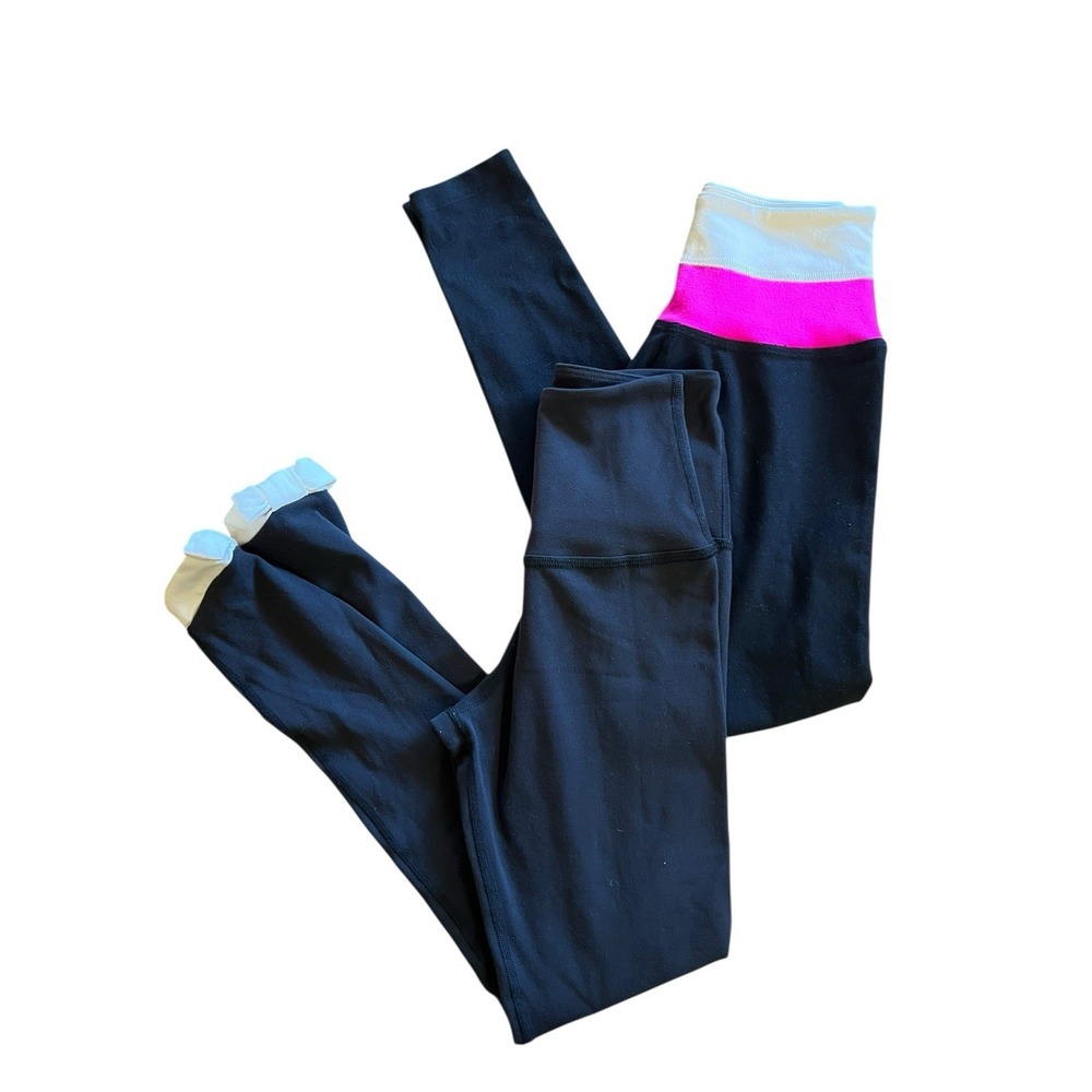 LOT (2) KATE SPADE x BEYOND YOGA High-Waist XS Leggings USA Made Bows Yoga 25"